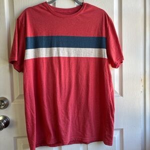 Goodfellow & Co Red Tee with Blue and White Stripes